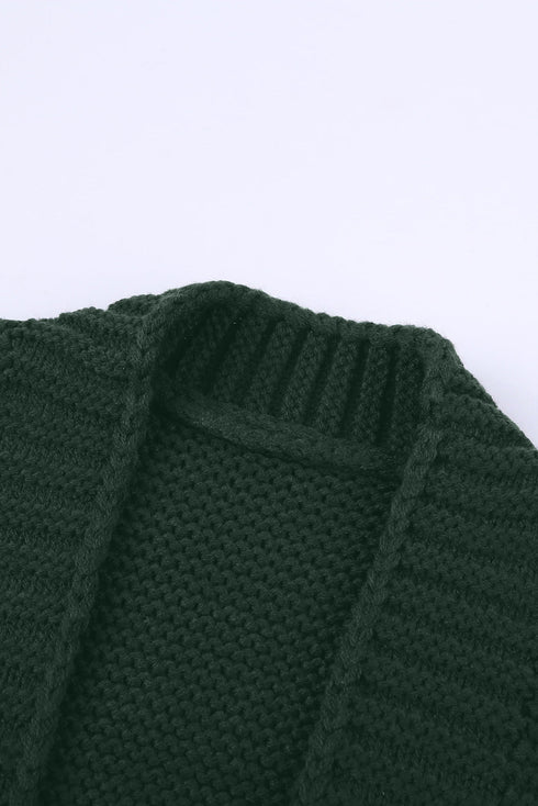 Open Front Chunky Knit Cardigan